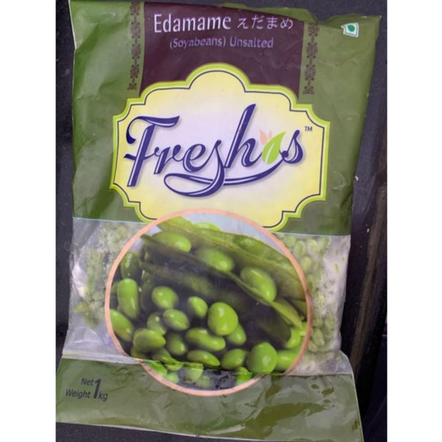 Freshows Edamame Without Pod, 1 kg Frozen Edamame Soy Beans Vedant
