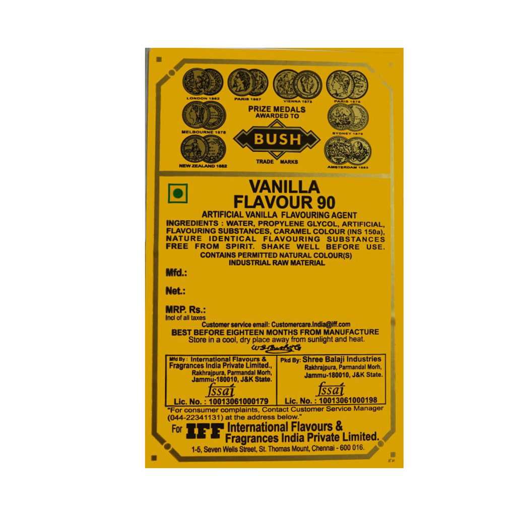 BUSH Vanilla Flavour 90 500ml Vedant Food Solutions